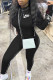 Black Fashion Casual Print Patchwork O Neck Jumpsuits