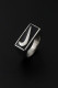 Black Fashion Simplicity Geometric Patchwork Rings
