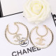 Gold Fashion Street Letter Patchwork Earrings