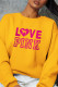 Yellow Fashion Street Patchwork Letter O Neck Tops