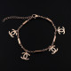 Rose Gold Fashion Street Letter Patchwork Bracelets