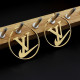 Gold Fashion Simplicity Geometric Letter Earrings