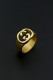 Gold Fashion Simplicity Geometric Letter Rings