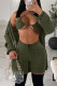 Olive Green Fashion Sexy Solid Basic Long Sleeve Three-piece Set