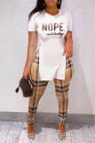Camouflage Casual Print Patchwork Slit O Neck Short Sleeve Two Pieces