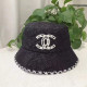 Black Fashion Street Letter Embroidered Hat