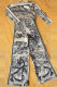Khaki Fashion Casual Print Patchwork Letter O Neck Long Sleeve Two Pieces