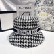 Black And White Fashion Casual Plaid Letter Hat