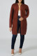 Caramel Colour Fashion Casual Solid Cardigan Outerwear
