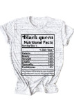 White Black Blue Pink Yellow O Neck Short Sleeve Letter Print Tops