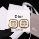 White Fashion Simplicity Letter Patchwork Earrings