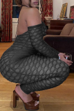 Black Sexy Solid Patchwork Halter Skinny Jumpsuits