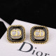 Black Fashion Simplicity Letter Patchwork Earrings