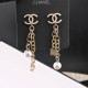 Gold Fashion Street Letter Chains Earrings