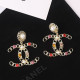 Gold Fashion Street Geometric Patchwork Earrings