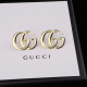 Gold Fashion Simplicity Letter Patchwork Earrings