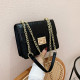 Black Fashion Simplicity Letter Patchwork Chains Bags