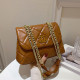 Brown Fashion Simplicity Solid Patchwork Bags