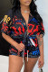 Black Fashion Casual Letter Print Basic Turndown Collar Long Sleeve Two Pieces