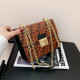 Brown Fashion Simplicity Letter Patchwork Chains Bags