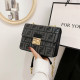Grey Fashion Simplicity Letter Patchwork Chains Bags