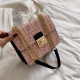 Pink Fashion Simplicity Letter Patchwork Chains Bags