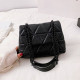 Black Fashion Simplicity Letter Solid Chains Bags