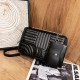 Black Fashion Simplicity Solid Letter Bags