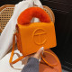 Orange Fashion Simplicity Solid Patchwork Bags