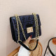 Blue Fashion Simplicity Letter Patchwork Chains Bags