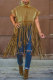 Camel Fashion Vintage Solid Tassel Turtleneck Tops
