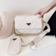 White Fashion Simplicity Letter Patchwork Bags