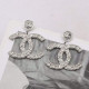 Silver Fashion Simplicity Letter Patchwork Earrings