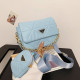 Blue Fashion Simplicity Letter Patchwork Bags
