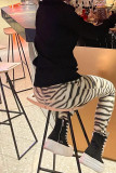 Multicolor Fashion Casual Print Basic Skinny High Waist Pencil Trousers