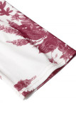 Pink Casual Print Patchwork O Neck Half Sleeve Two Pieces