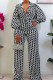 White Fashion Casual Print Basic Turndown Collar Regular Jumpsuits