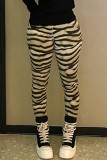 Multicolor Fashion Casual Print Basic Skinny High Waist Pencil Trousers