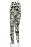 Multicolor Fashion Casual Print Basic Skinny High Waist Pencil Trousers