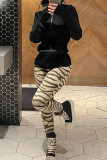 Multicolor Fashion Casual Print Basic Skinny High Waist Pencil Trousers