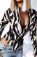 Black Fashion Sexy Print Basic Zipper Collar Long Sleeve Skinny Romper