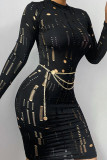 Orange Sexy Solid Hollowed Out Patchwork O Neck One Step Skirt Dresses