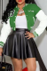 Green Casual Print Patchwork Long Sleeve Two Pieces