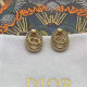 Gold Fashion Simplicity Letter Hot Drill Earrings
