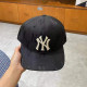 Black Fashion Simplicity Letter Patchwork Hat