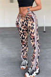 Multicolor Fashion Casual Print Patchwork Regular Mid Waist Trousers