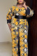 Snake Print Sexy Print Patchwork V Neck Straight Jumpsuits
