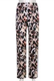 Multicolor Fashion Casual Print Patchwork Regular Mid Waist Trousers