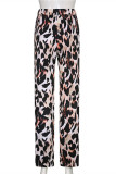 Multicolor Fashion Casual Print Patchwork Regular Mid Waist Trousers