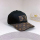 Black Fashion Casual Letter Patchwork Hat